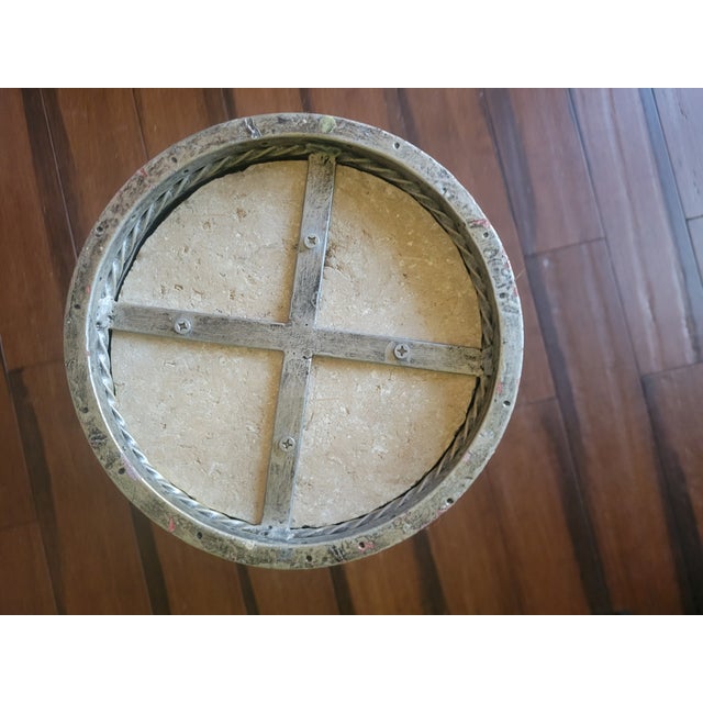 Vintage Classical Revival Urn With Patinated Metal Handles & Grape Motif For Sale In Dallas - Image 6 of 12