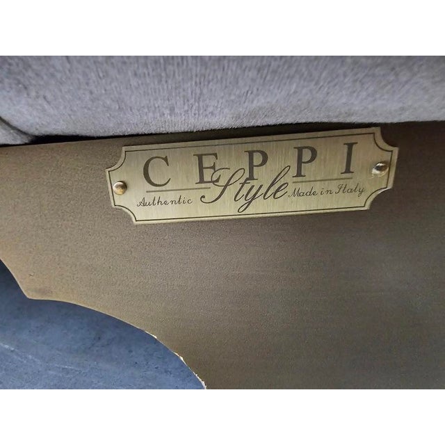 Early 21st Century Pair of Ceppi Style Art. 3309 Curved Serpentine Velvet Sofas, Italy For Sale - Image 5 of 5