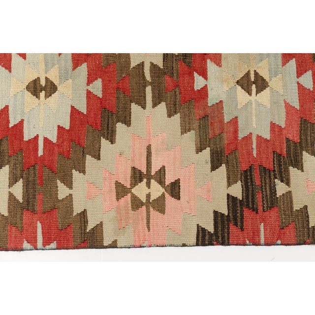Textile Geometric Vintage Kilim Rug For Sale - Image 7 of 10