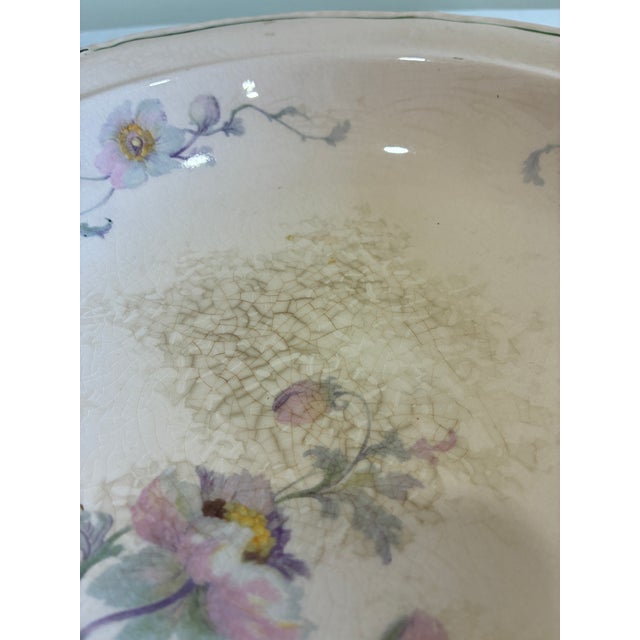 Early 1900's Steubenville Rose Dawn Pink Serving Dish With Lid For Sale - Image 11 of 15
