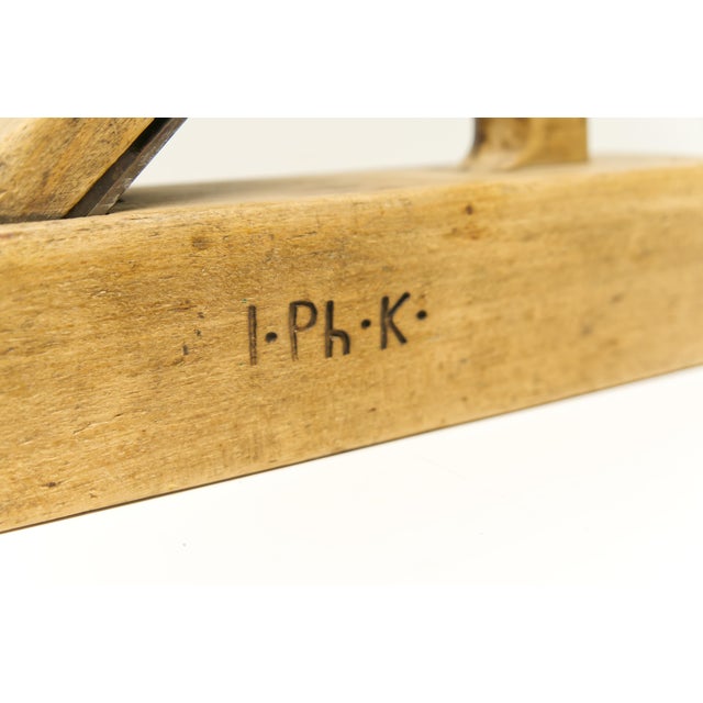 Brown Antique Wood Hand Plane 16" Woodworking Tool For Sale - Image 8 of 9