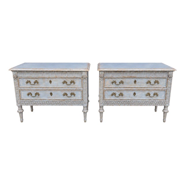 Country French Dressers With Distressed Antique Finish For Sale