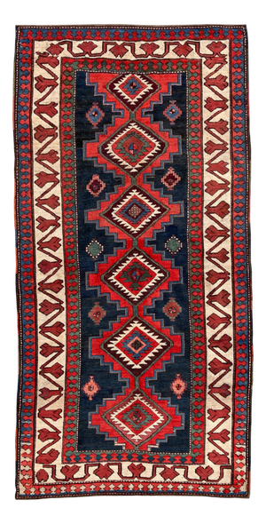 Antique Caucasian Kazak Rug, 1890s