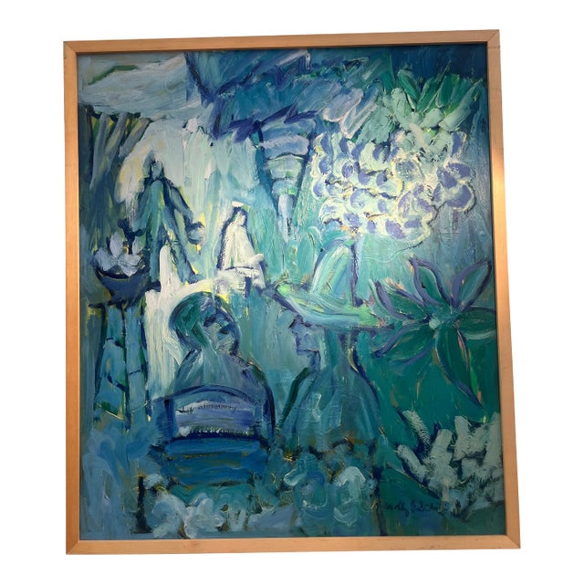 Abstract Expressionist 1970s Bold Landscape Painting For Sale