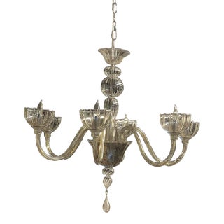 Early 21st Century Cangini E Tucci Italian Smoked Glass Chandelier For Sale