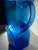 Vintage Morgantown Glass #9844 Swirl Blue Brutalist Art Glass Pitcher - 11” For Sale - Image 11 of 12