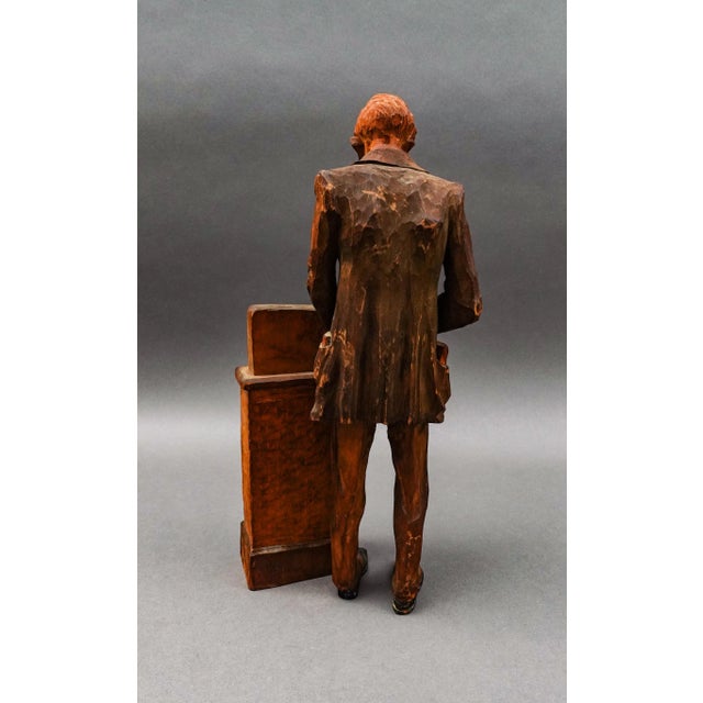 Late 20th Century Emil Janel Sweden Signed Master American Wood Carver Figure For Sale In Miami - Image 6 of 10