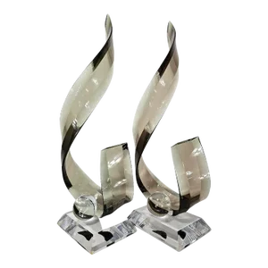 1970s Shlomi Haziza, "Tornado" Acrylic Sculptures- a Pair