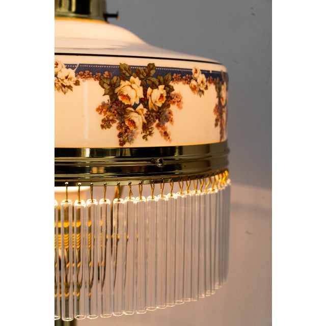 Metal Art Deco Table Lamp with Glass Shade, Vienna, 1920s For Sale - Image 7 of 17
