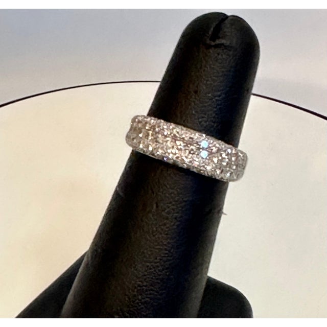 0.65 Carat Diamond Cocktail 18 Karat White Gold Ring/ Half Band For Sale - Image 12 of 18