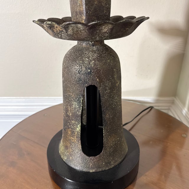 Asian Vintage Asian Style Pagoda Iron Lamp For Sale - Image 3 of 8