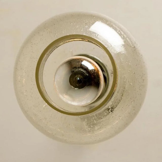 Vintage German Hand Blown Glass Tube Pendant Lights from Staff Lights, 1970s, Set of 2 For Sale - Image 4 of 11