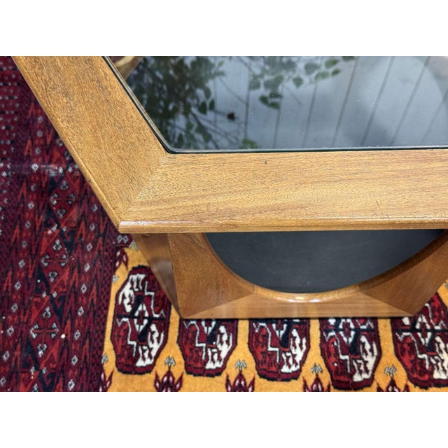 Octagonal Side Table in Teak with Glass Top from G-Plan, 1970s For Sale - Image 6 of 10