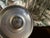 1920s 1920-30 Hoosier Pressed Glass Cannister and Chrome Lid With Knob For Sale - Image 5 of 9