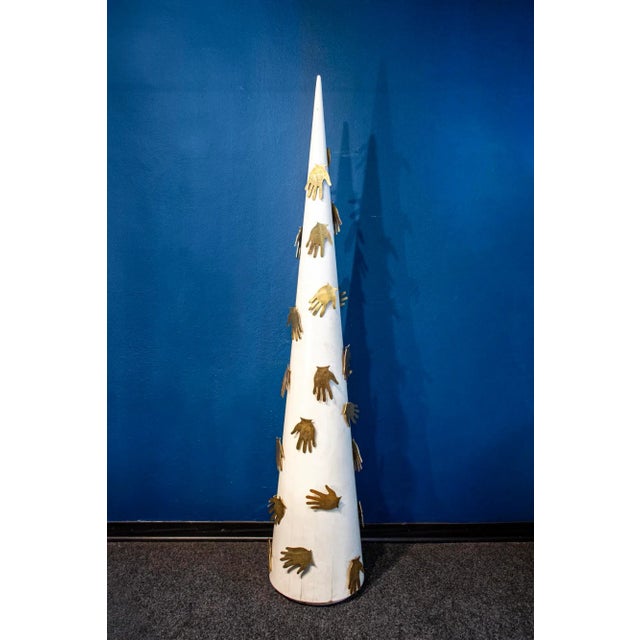 1980s Alessandro Mendini, Mani, Wood and Brass Sculpture, 1980s For Sale - Image 5 of 5
