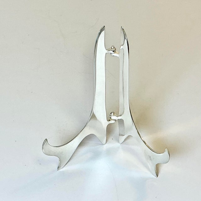 1970s Vintage Hollywood Regency Boho Chic Silverplate Tabletop Easel. For Sale - Image 12 of 13