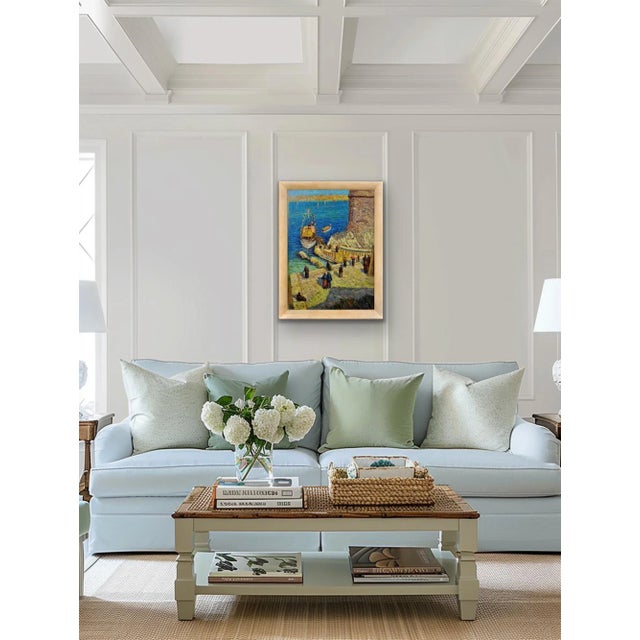 Jean-Baptiste Olive, The Château d'If, Frioul Archipelago, Marseille, Oil Painting, Framed For Sale - Image 12 of 18