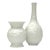 White Bisque Porcelain Floral Relief Vase Curation by Manfred Frey for Kaiser - A Pair For Sale