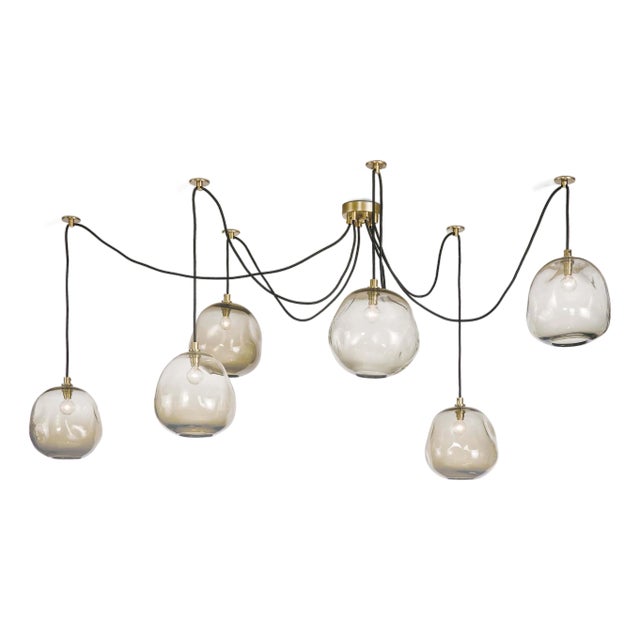 Regina Andrew Molten Spider Small With Smoke Glass (Natural Brass) For Sale