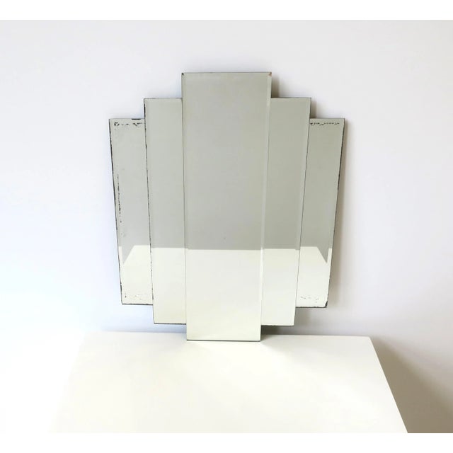 Art Deco '70 Modern Deco Wall or Vanity Mirror For Sale - Image 3 of 13
