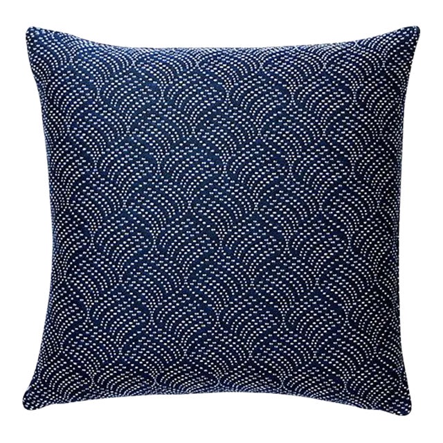 The House of Scalamandré Playa Grande Outdoor Pillow, Ultramarine For Sale