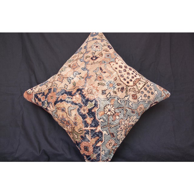Handwoven Turkish Throw Rug Pillow Cushion Cover -20'' X 20'' For Sale In Tampa - Image 6 of 10