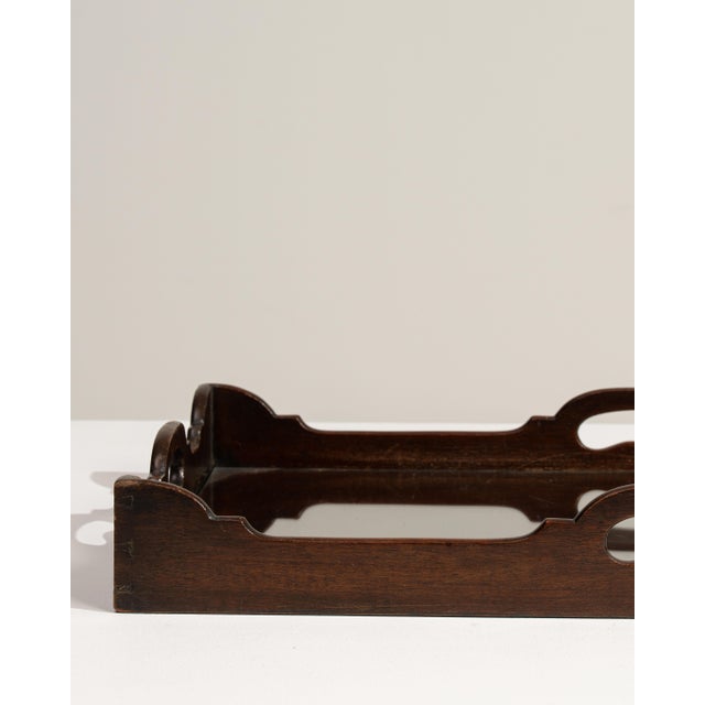 Early 20th Century France Chocolate Wood Tray For Sale - Image 11 of 18