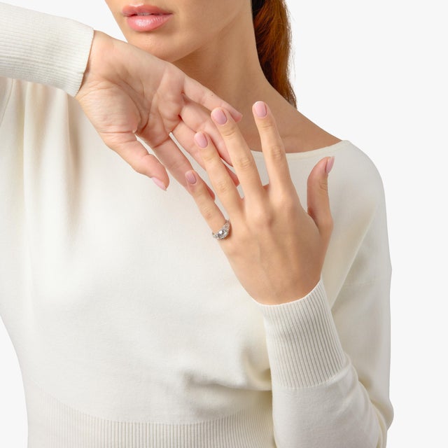 This stunning Art Deco engagement ring showcases a beautifully expressive 1.52 carat old mine cut diamond, full of antique...