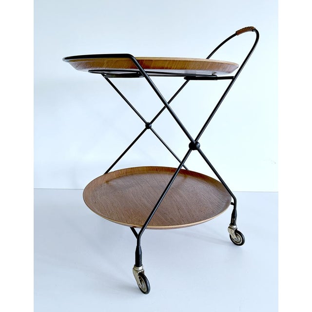 Brown Vintage Scandinavian Cart, 1960s For Sale - Image 8 of 13