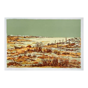 1970s Maurice Buffet Coastal Scene Lithograph