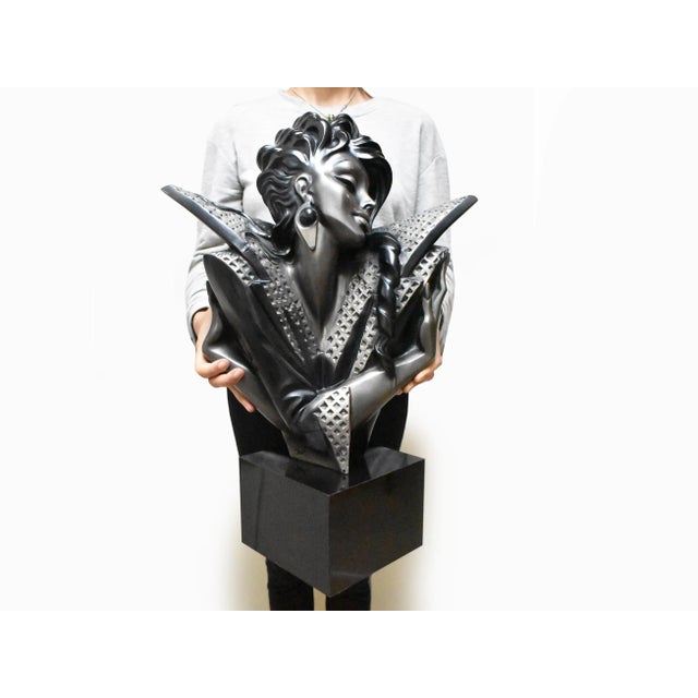 1990s Alexander Danel Austin Productions "Collar" Woman Bust Sculpture For Sale - Image 12 of 13
