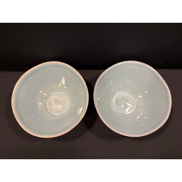 Crate & Barrel Cereal Bowls in the Light Blue Marin Pattern From Crate and Barrel For Sale - Image 4 of 7