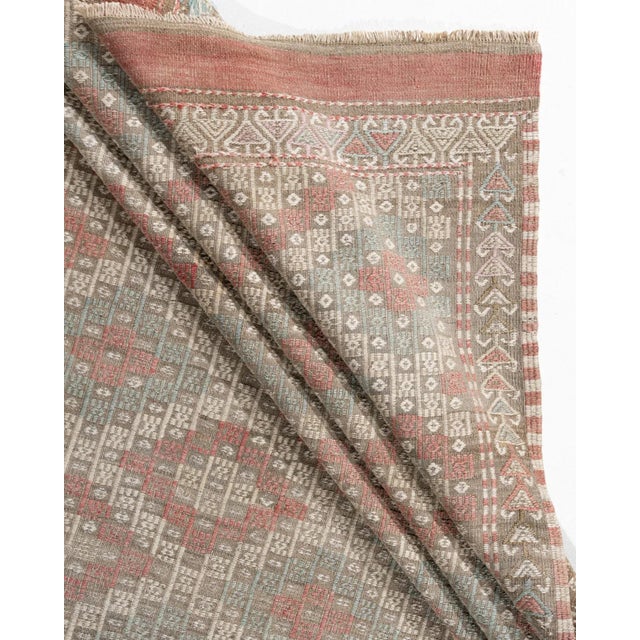 Turkish Vintage Turkish Jajim Flatweave Area Rug 5'1 X 8'11 For Sale - Image 3 of 9