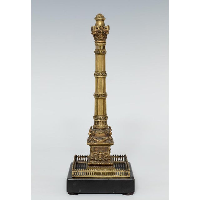 Mid 19th Century 19th Century Grand Tour Roman Column in Worked Bronze, 1850 For Sale - Image 5 of 6