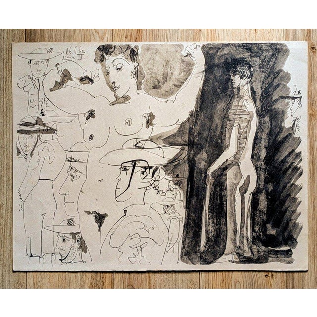 Pablo Picasso, Nude Study Sheets (Feuille DEtudes), 1960, Lithograph For Sale - Image 3 of 3