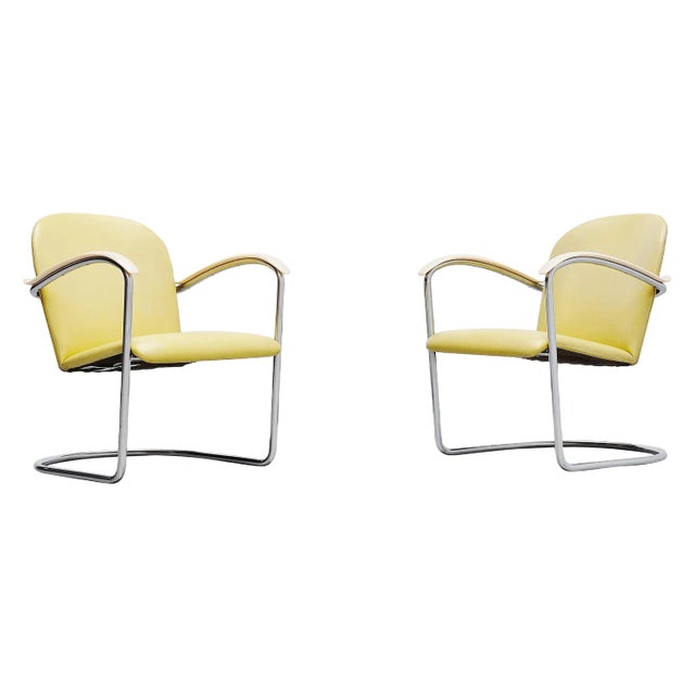 Lounge Chairs Model 414 Th by Wh Gispen for Delft, 1961, Set of 2 For Sale