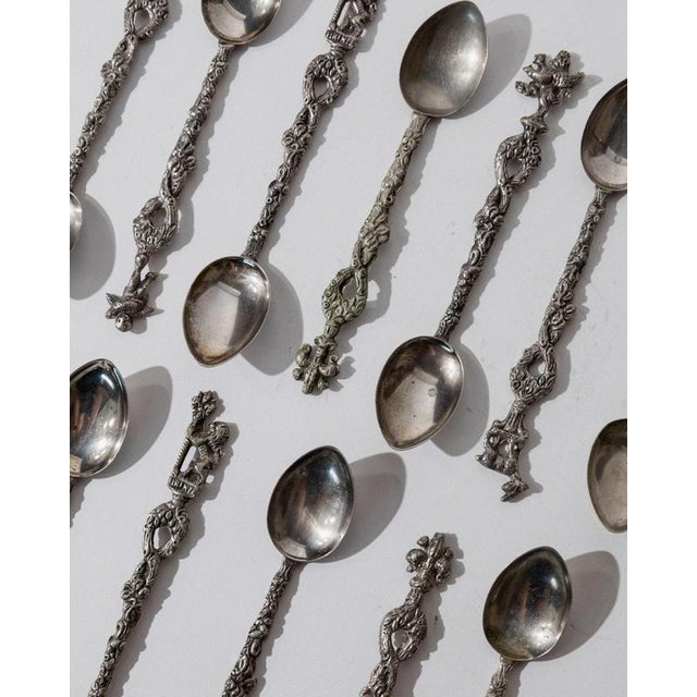 Vintage Silver Plated Tea and Cake Serving Set, 1930s, Set of 14 For Sale - Image 12 of 14