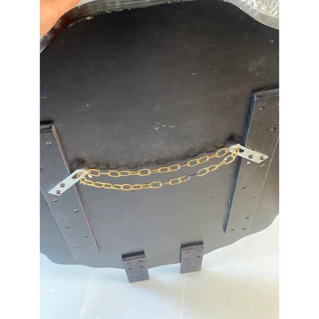 Glass Hand-Carved Venetian Oval Mirror in Murano Glass Style, Early 21st Century For Sale - Image 7 of 13