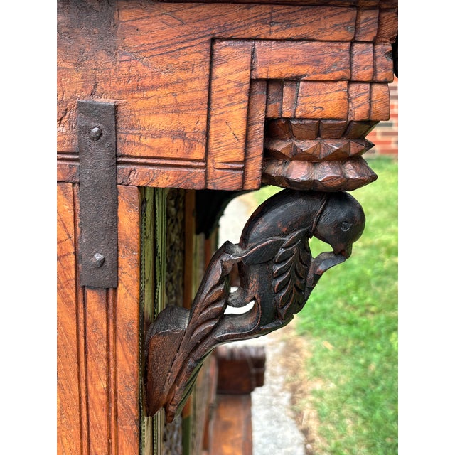Indian Antique Indian Dowry Wedding Chest, Bar, Cabinet, 19th Century For Sale - Image 3 of 17