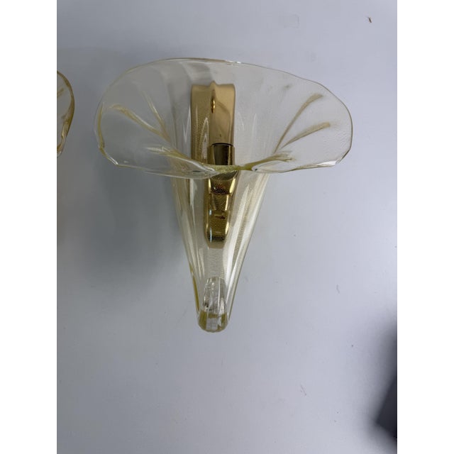 Murano Glass Cornucopia Wall Lamps, 1960s, Set of 2 For Sale - Image 14 of 16