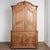 Late 18th-century tall French oak cabinet or "Deux corps" with brass hardware and traditional carved panel doors and...