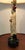 Mid Century Chinoiserie Asian Figural Warrior Chalkware Lamp 22" Tall Lamp Shade is included. I does have a water stain on...