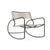 Brown Jordan Walter Lamb Rocking Chair, Textured Pewter frame with Pebble fabric For Sale - Image 13 of 13