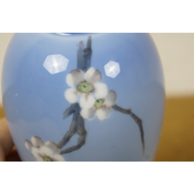 Mid 20th Century Royal Copenhagen 2301 Cherry Blossom Dragonfly Bud Vase Urn For Sale - Image 9 of 12