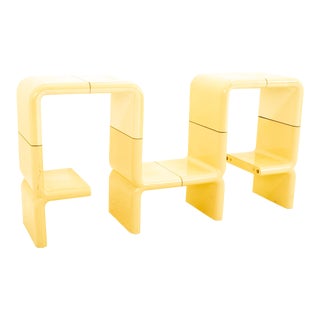 Kay Leroy Ruggles Umbo Mid Century White Shelving Console For Sale