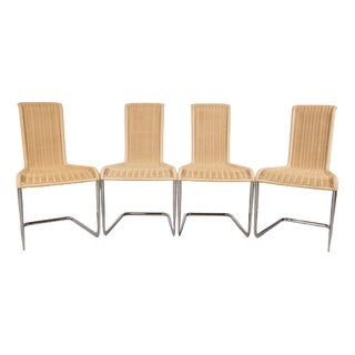 B20 Chairs in Wicker and Chrome from Tecta, Set of 4 For Sale