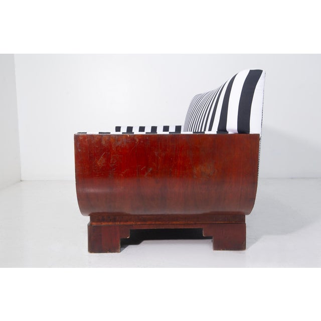 Art Deco Italian Settee in the style of Gio Ponti, 1930s For Sale - Image 11 of 18