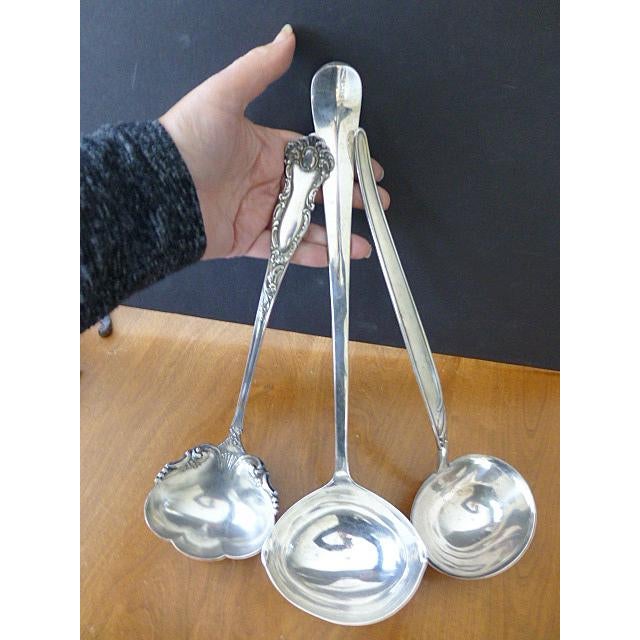 Mid 20th Century Vintage Classic Modern Silverplate Punch Ladle Eggnog