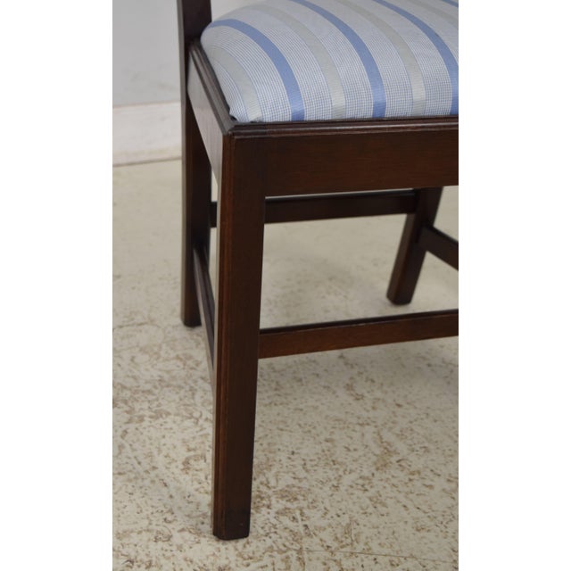Brown Set of 8 Stickley Mahogany Chippendale Dining Room Chairs For Sale - Image 8 of 11