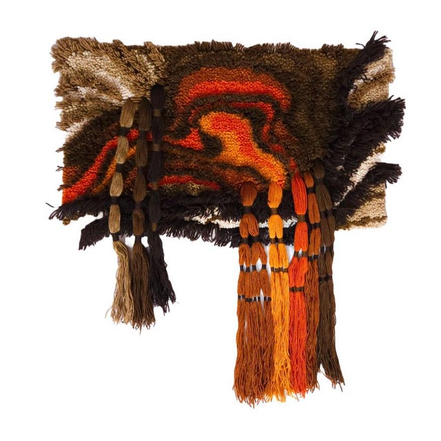 Mid-Century German Wool Wall Tapestry, 1970s For Sale - Image 6 of 6